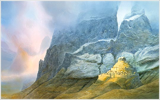 Datei:John Howe – Edoras.jpg