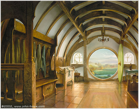 Datei:John Howe – Bilbo's Front Hall.jpg