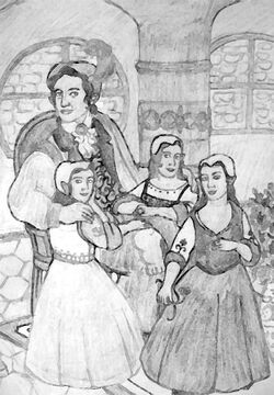 Der Alte Tuk und seine Töchter. (Bild: Gregor Roffalski)