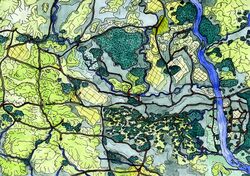 Topographische Karte des Auenlandes und Bocklandes