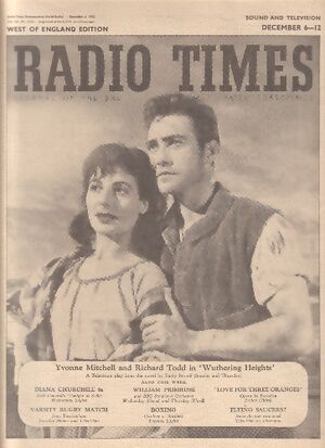 Cover der Zeitschrift Radio Times, Dezember 1953