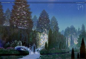 Ted Nasmith – Arrival at Caras Galadhon.jpg